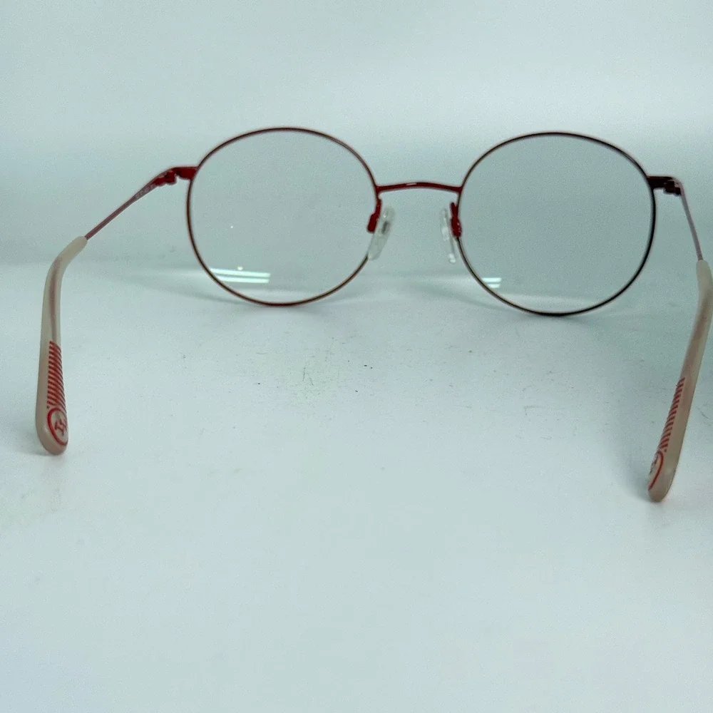 LAFONT ISSY & LA Round Metal Eyeglasses Red 4921 136 CE Made in France 21070‎